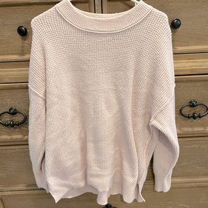 Pale pink waffle sweater